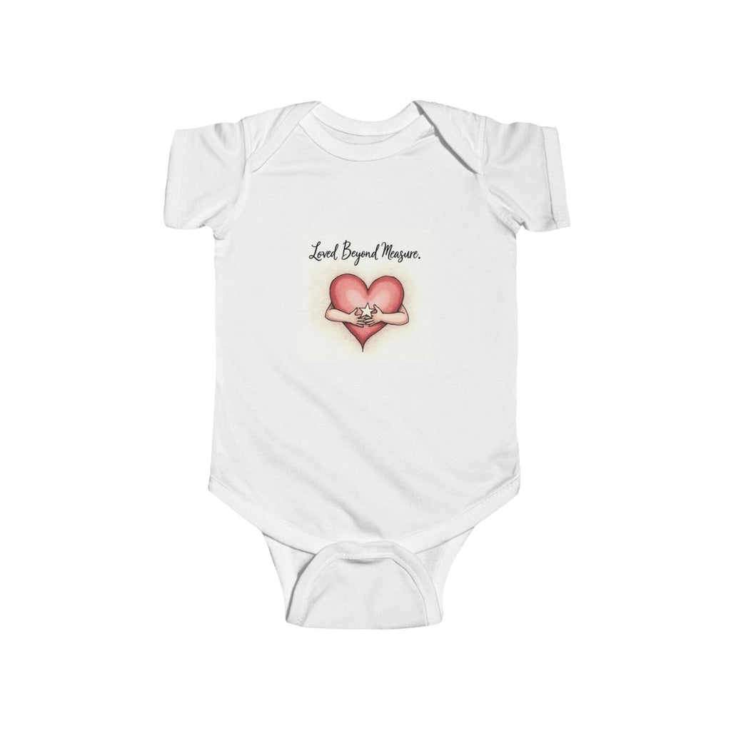 Infant Bodysuit - Hand-Drawn Heart and Star Design - Loved Beyond Measure