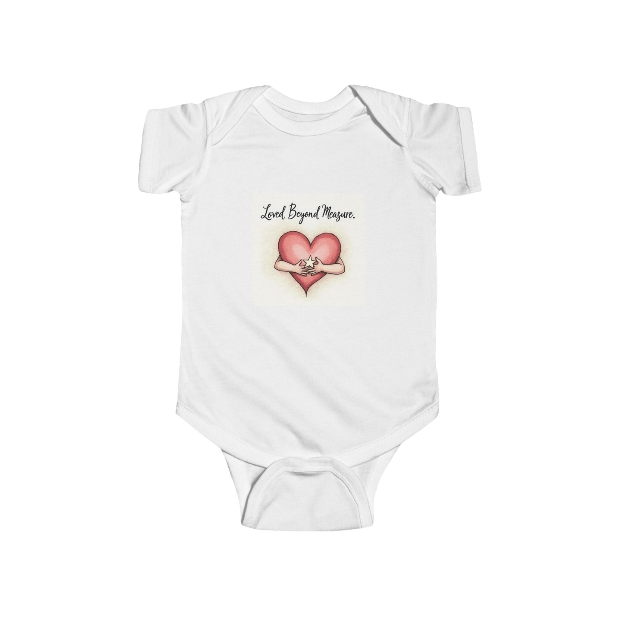 Infant Bodysuit - Hand-Drawn Heart and Star Design - Loved Beyond Measure