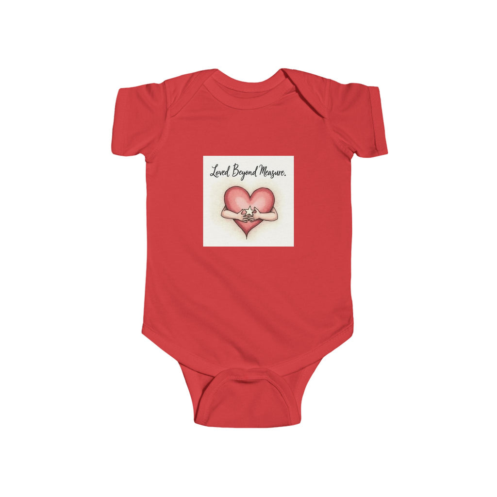 Infant Bodysuit - Hand-Drawn Heart and Star Design - Loved Beyond Measure
