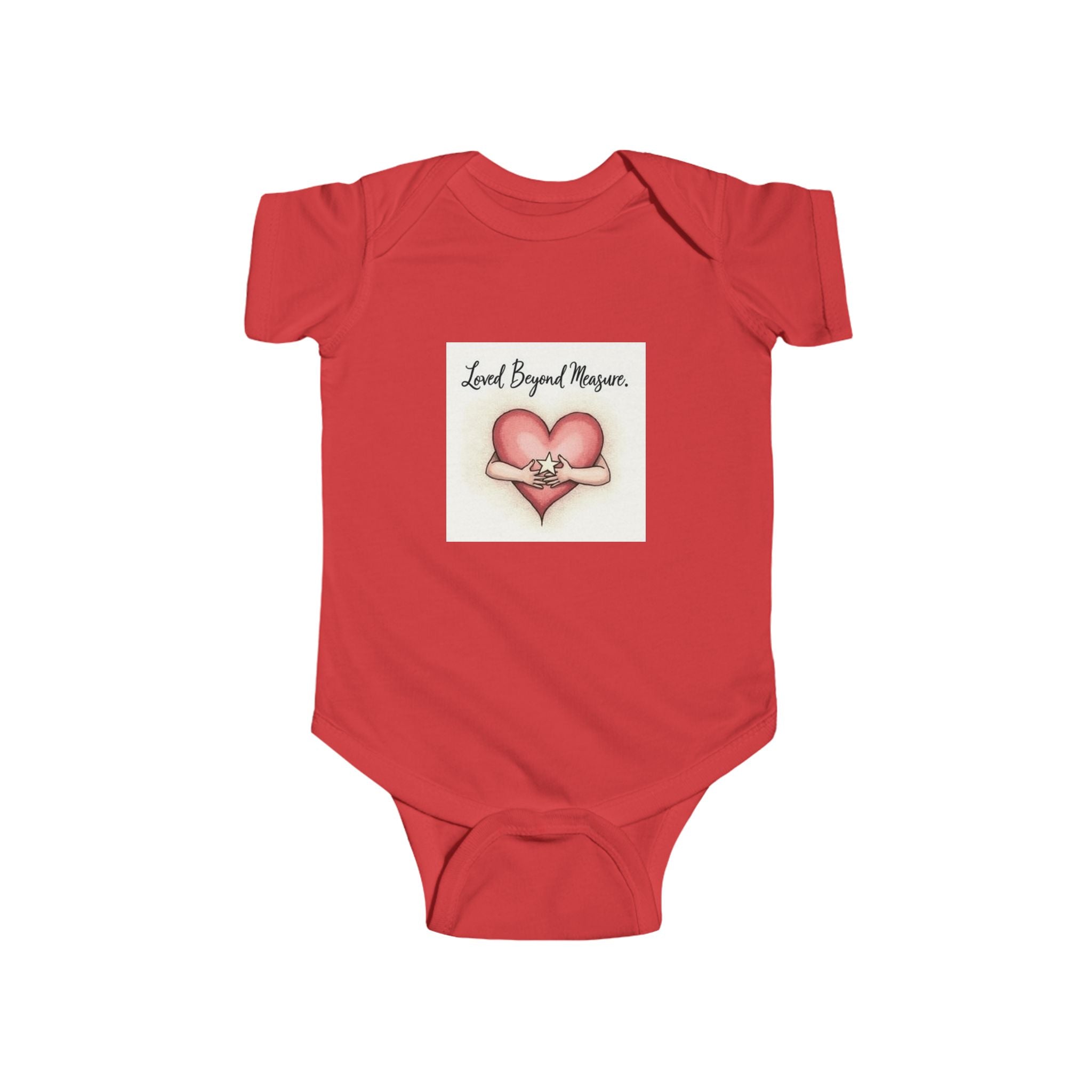 Infant Bodysuit - Hand-Drawn Heart and Star Design - Loved Beyond Measure