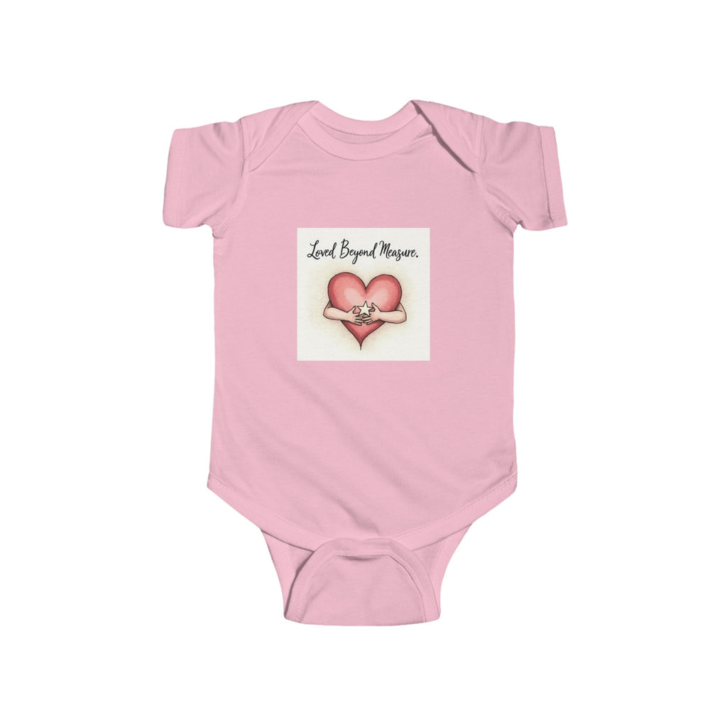 Infant Bodysuit - Hand-Drawn Heart and Star Design - Loved Beyond Measure