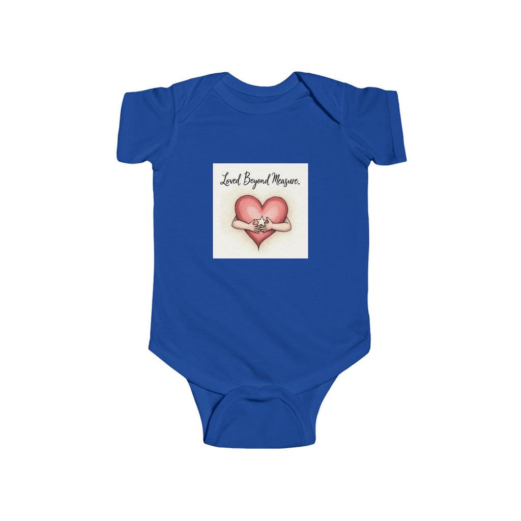 Infant Bodysuit - Hand-Drawn Heart and Star Design - Loved Beyond Measure