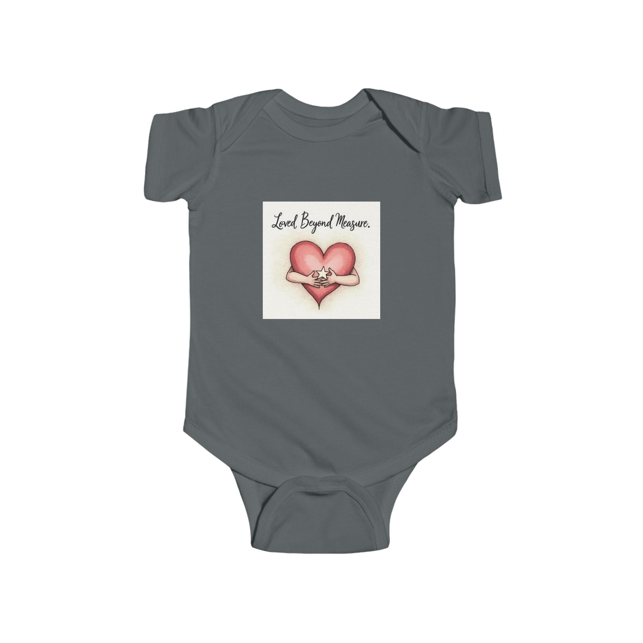 Infant Bodysuit - Hand-Drawn Heart and Star Design - Loved Beyond Measure