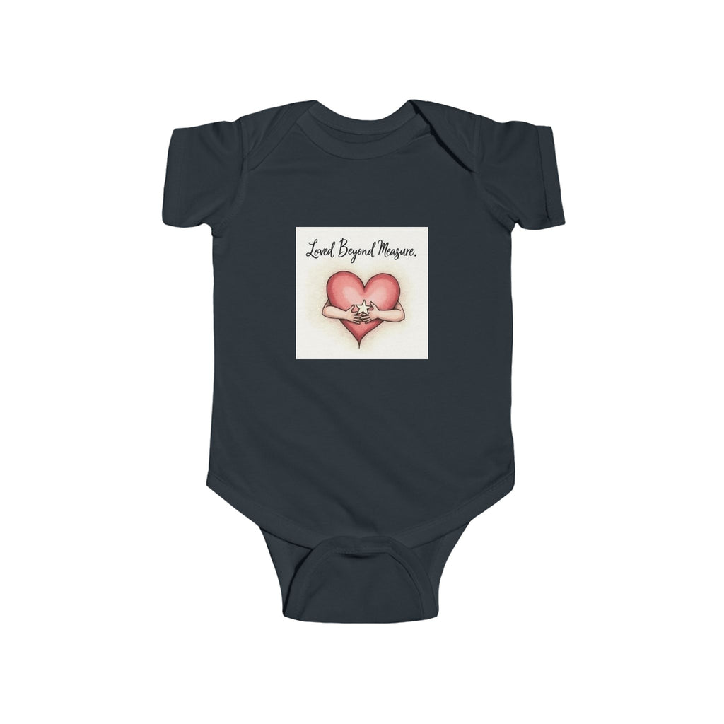Infant Bodysuit - Hand-Drawn Heart and Star Design - Loved Beyond Measure