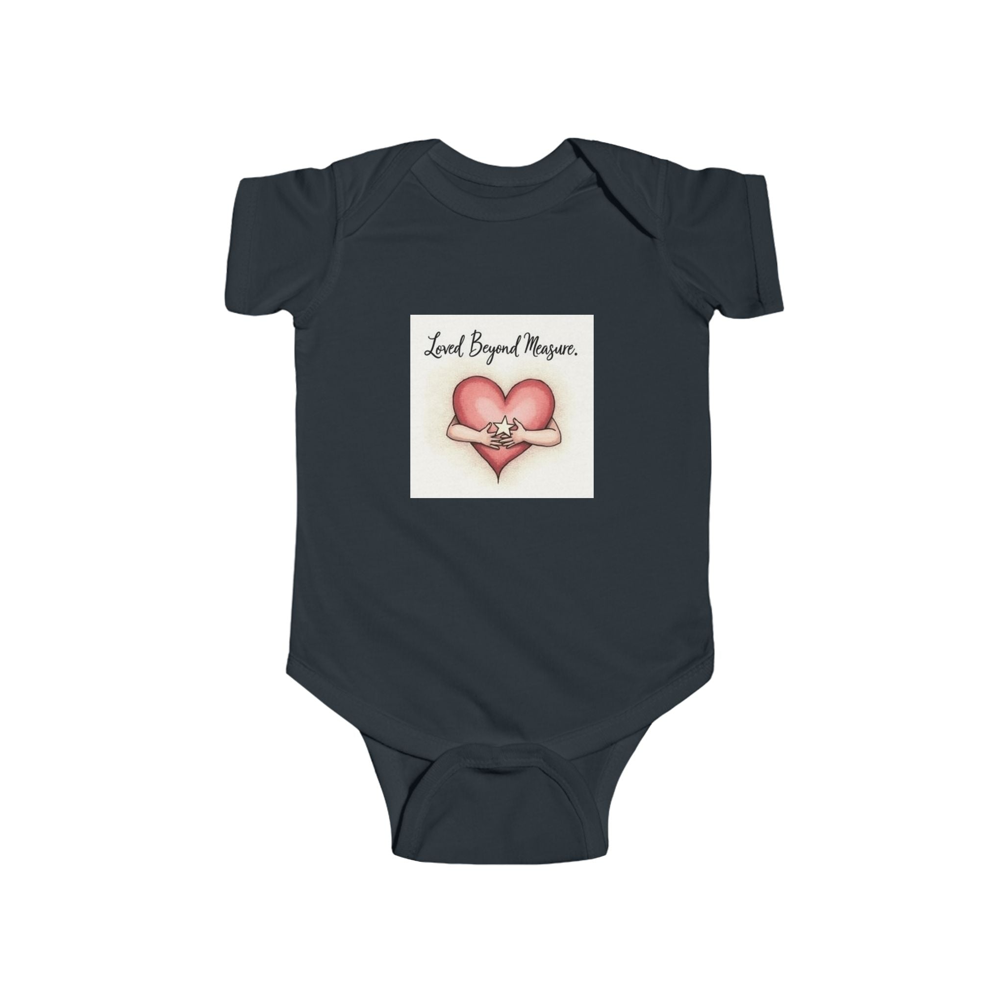 Infant Bodysuit - Hand-Drawn Heart and Star Design - Loved Beyond Measure