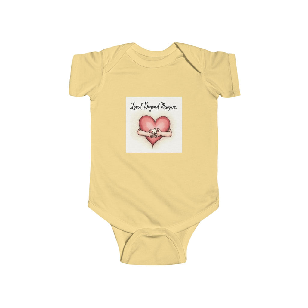 Infant Bodysuit - Hand-Drawn Heart and Star Design - Loved Beyond Measure