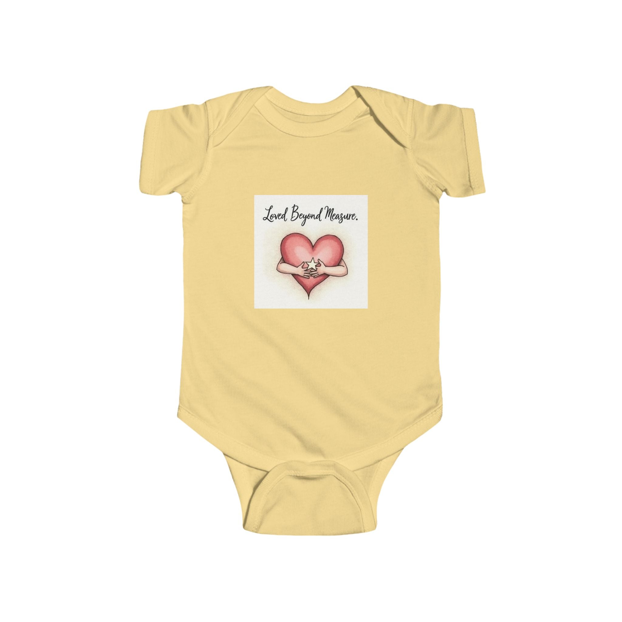 Infant Bodysuit - Hand-Drawn Heart and Star Design - Loved Beyond Measure