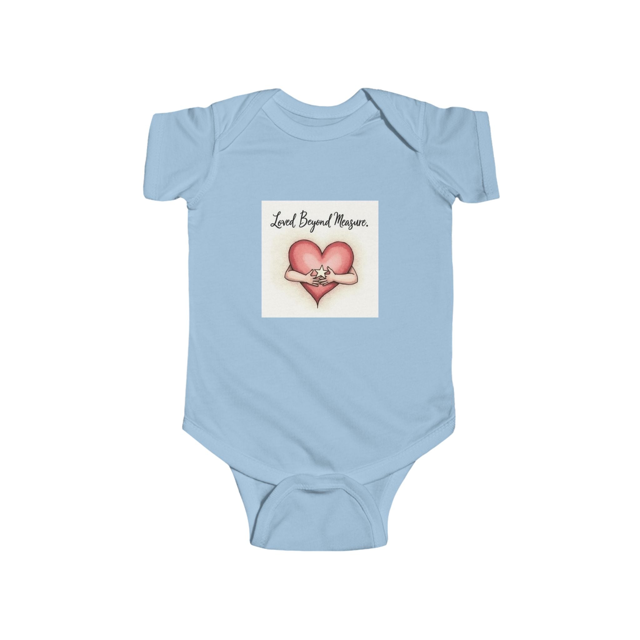 Infant Bodysuit - Hand-Drawn Heart and Star Design - Loved Beyond Measure