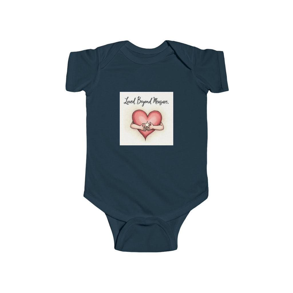 Infant Bodysuit - Hand-Drawn Heart and Star Design - Loved Beyond Measure