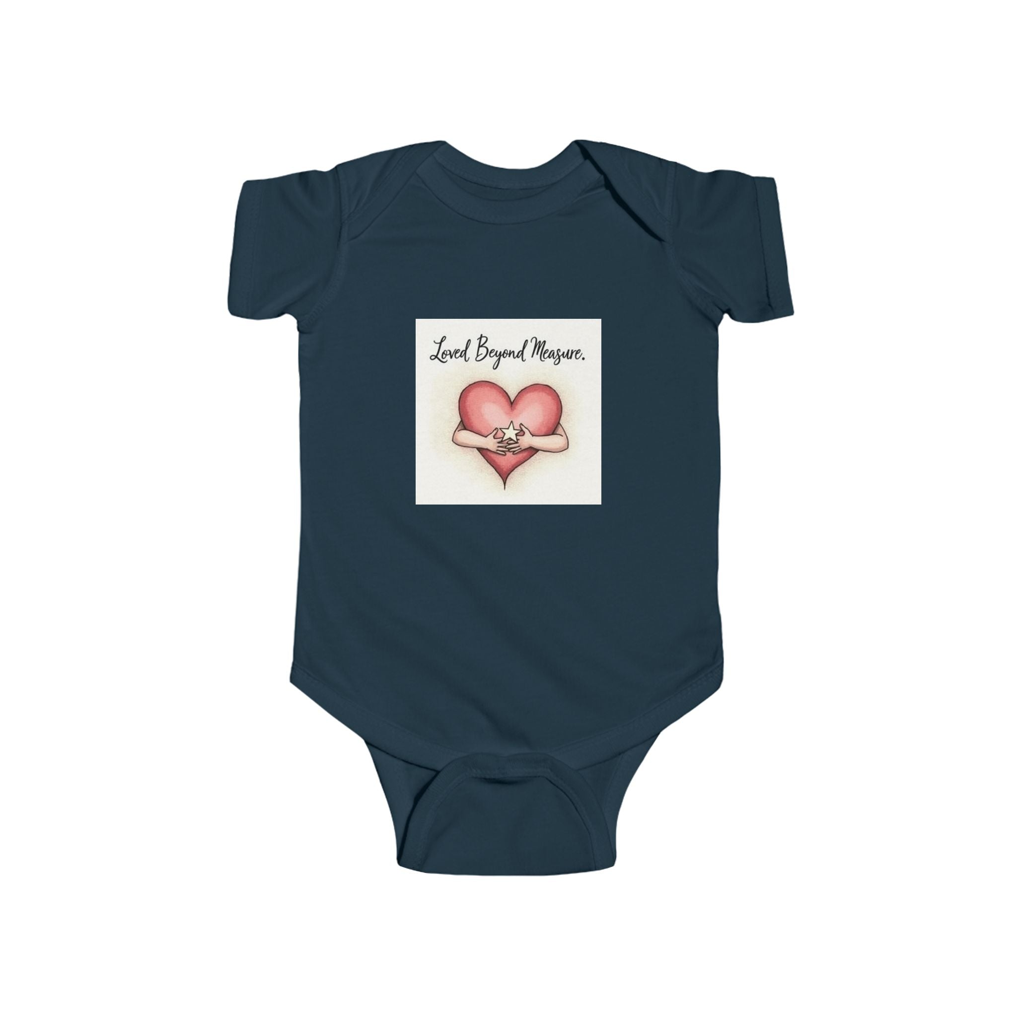 Infant Bodysuit - Hand-Drawn Heart and Star Design - Loved Beyond Measure
