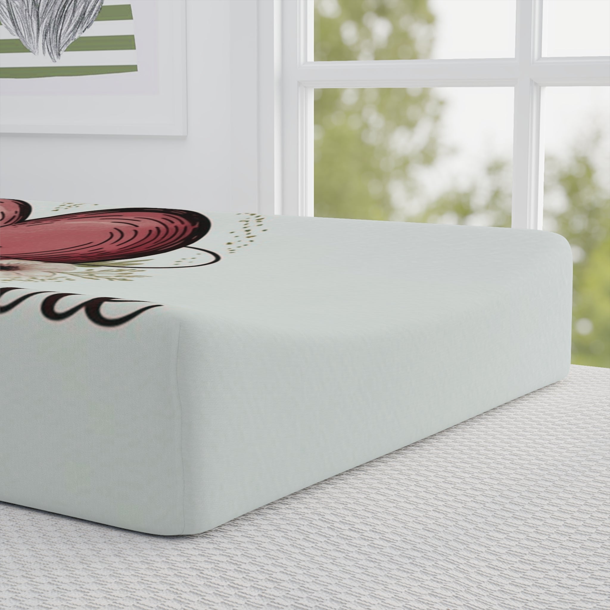 Loved Beyond Measure.Heartfelt Baby Changing Pad Cover, Nursery Décor, Unique Baby Shower Gift, Loved Beyond Measure, Baby Essentials, Floral Design