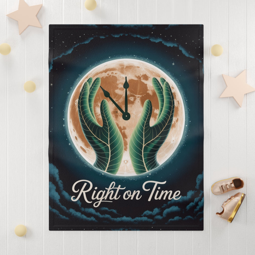 Right on time Soft Fleece Baby Blanket