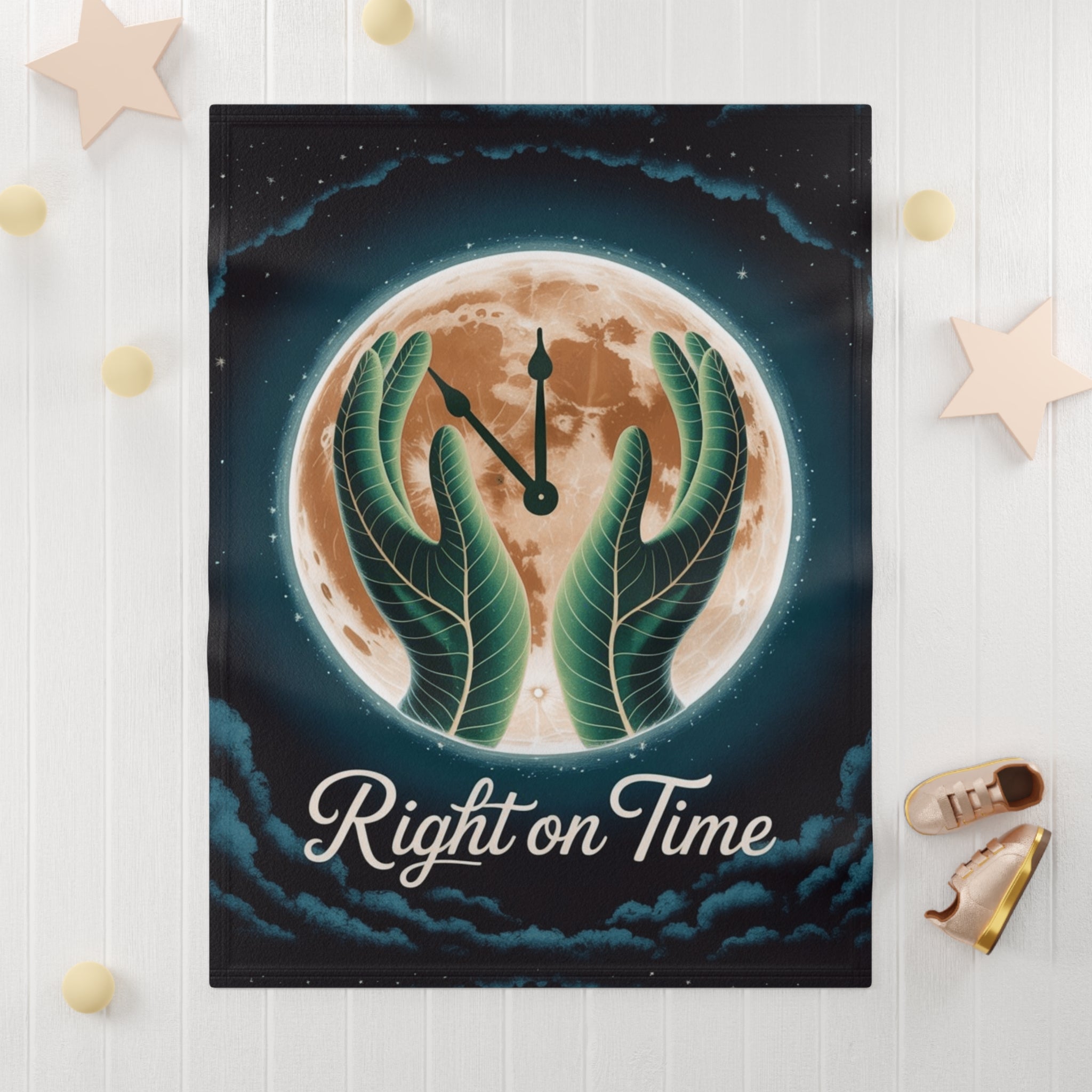 Right on time Soft Fleece Baby Blanket
