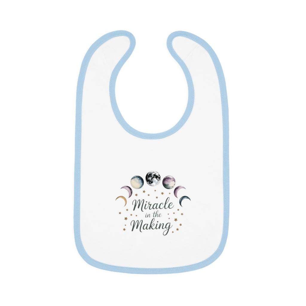 Miracle in the Making Moon Phase Baby Bib - Fertility Journey Celebration