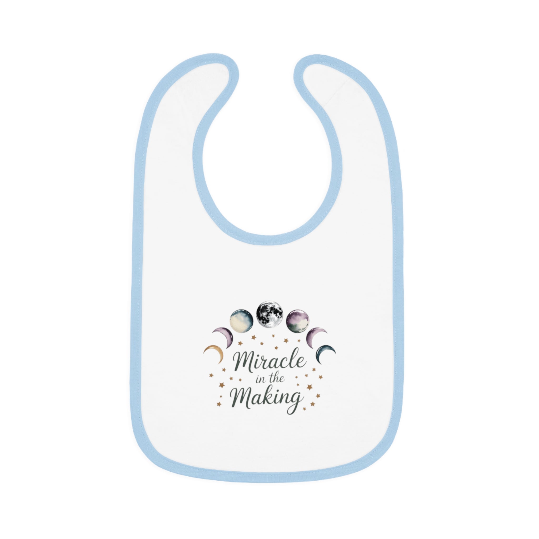 Miracle in the Making Moon Phase Baby Bib - Fertility Journey Celebration