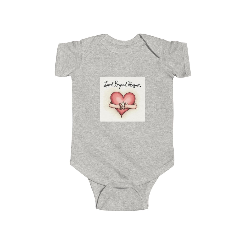 Infant Bodysuit - Hand-Drawn Heart and Star Design - Loved Beyond Measure