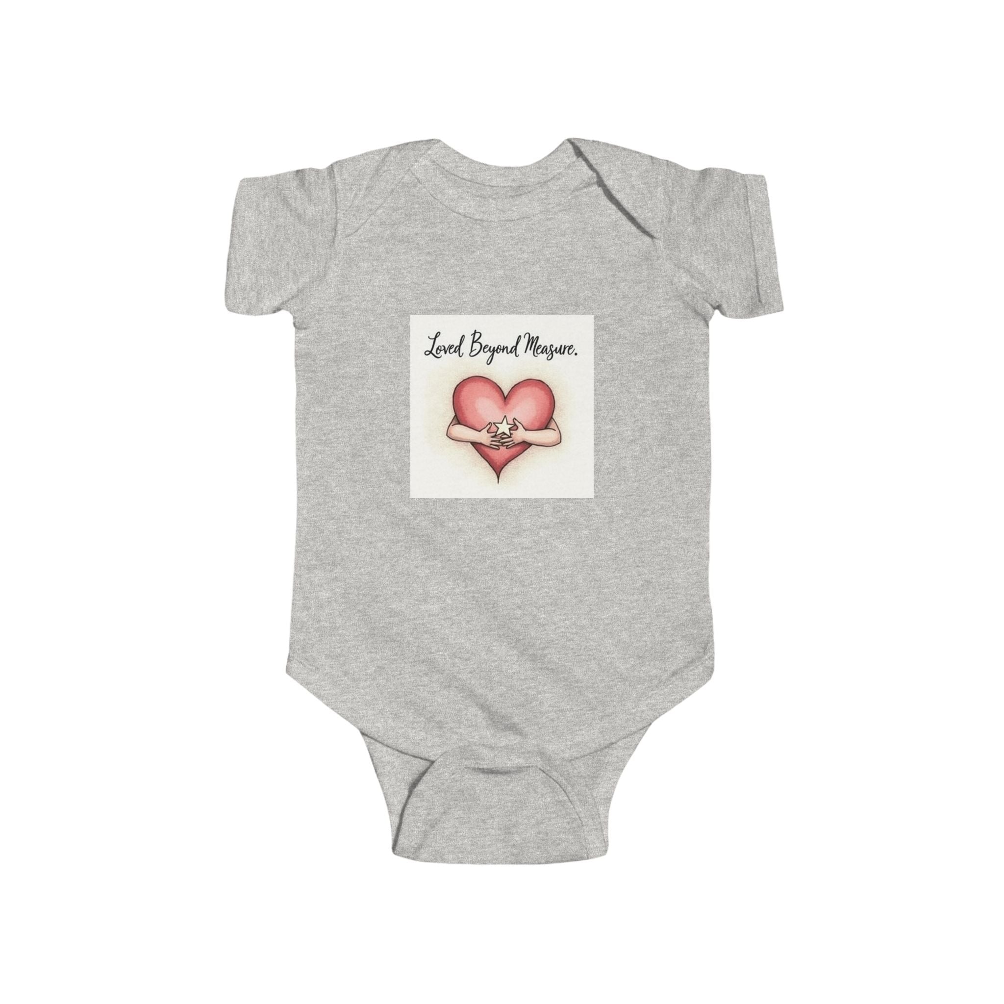 Infant Bodysuit - Hand-Drawn Heart and Star Design - Loved Beyond Measure