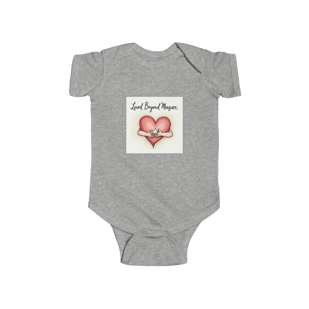 Infant Bodysuit - Hand-Drawn Heart and Star Design - Loved Beyond Measure
