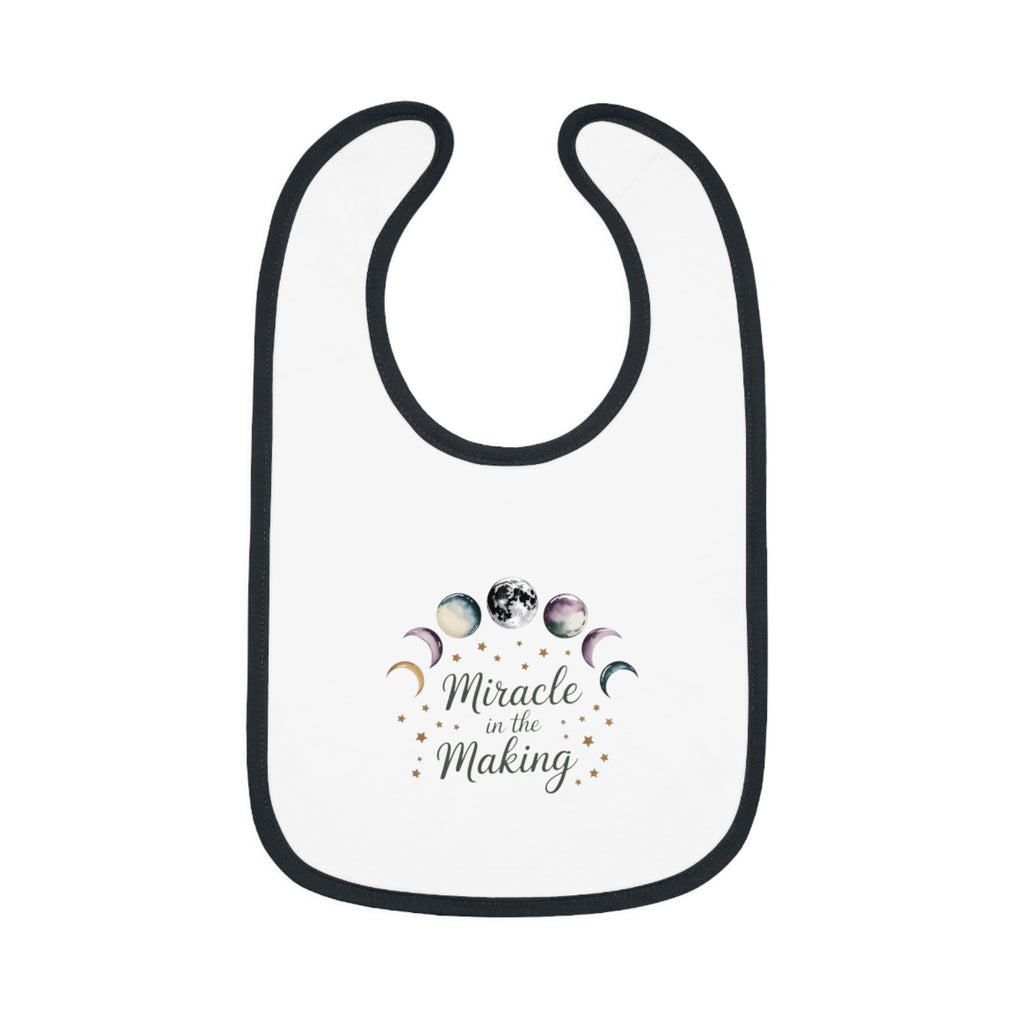 Miracle in the Making Moon Phase Baby Bib - Fertility Journey Celebration