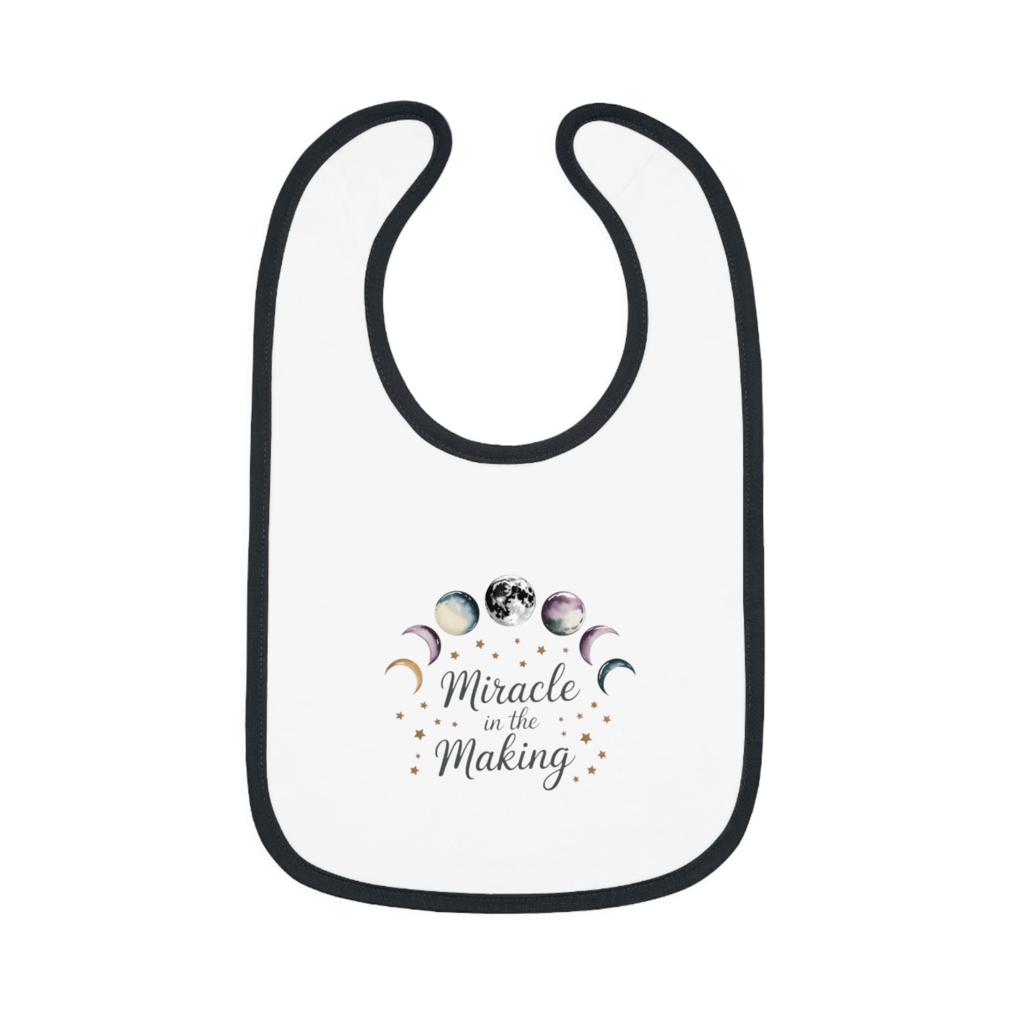 Miracle in the Making Moon Phase Baby Bib - Fertility Journey Celebration