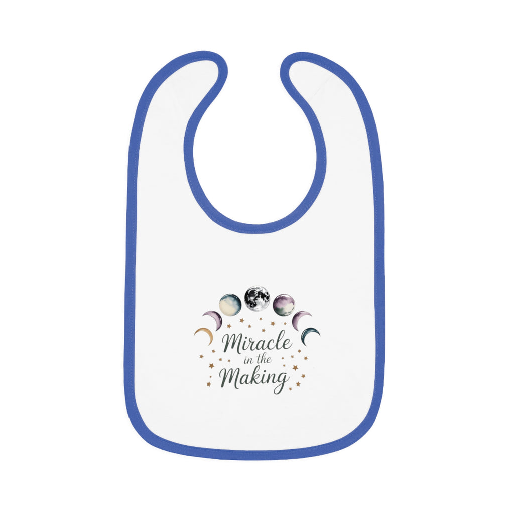 Miracle in the Making Moon Phase Baby Bib - Fertility Journey Celebration
