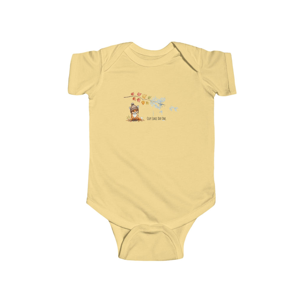 Cozy Since Day One Infant Bodysuit — Woodland Baby Animal Fall-to-Frost Design