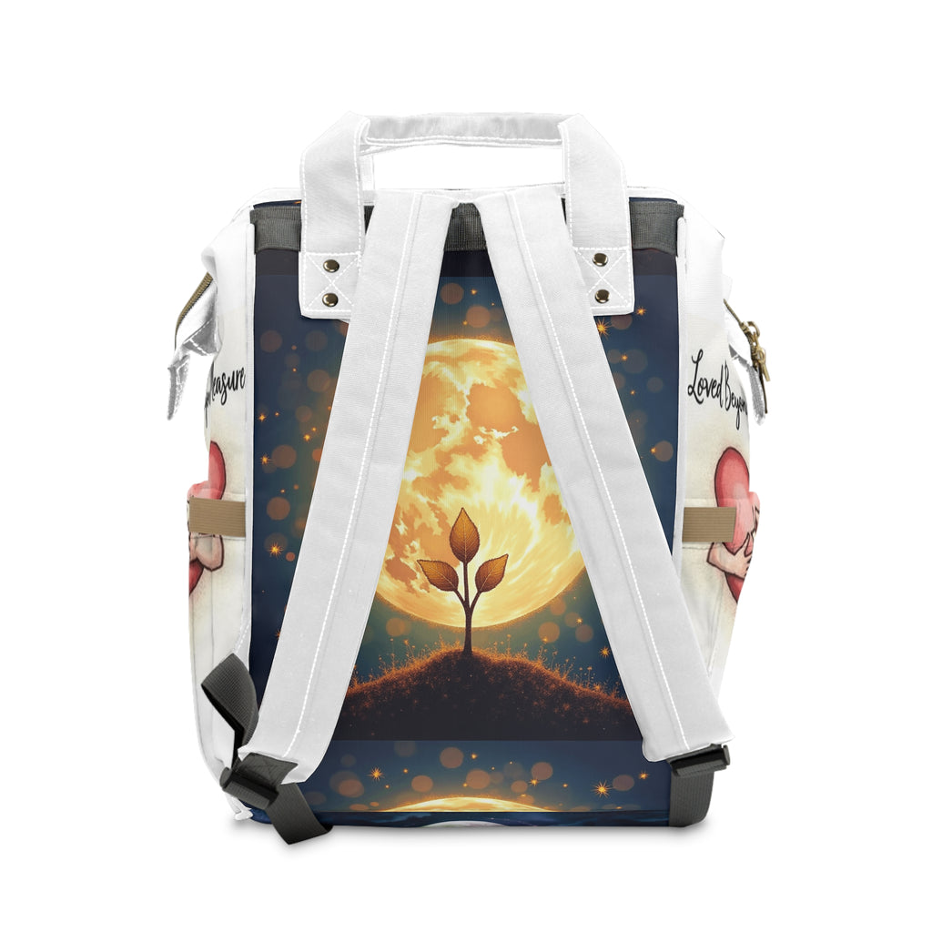 Diaper Backpack - Loved Beyond Measure Heart and Star Design