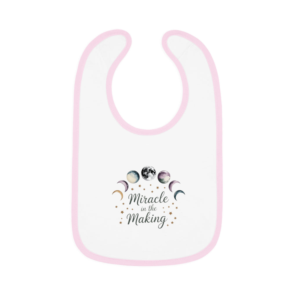 Miracle in the Making Moon Phase Baby Bib - Fertility Journey Celebration