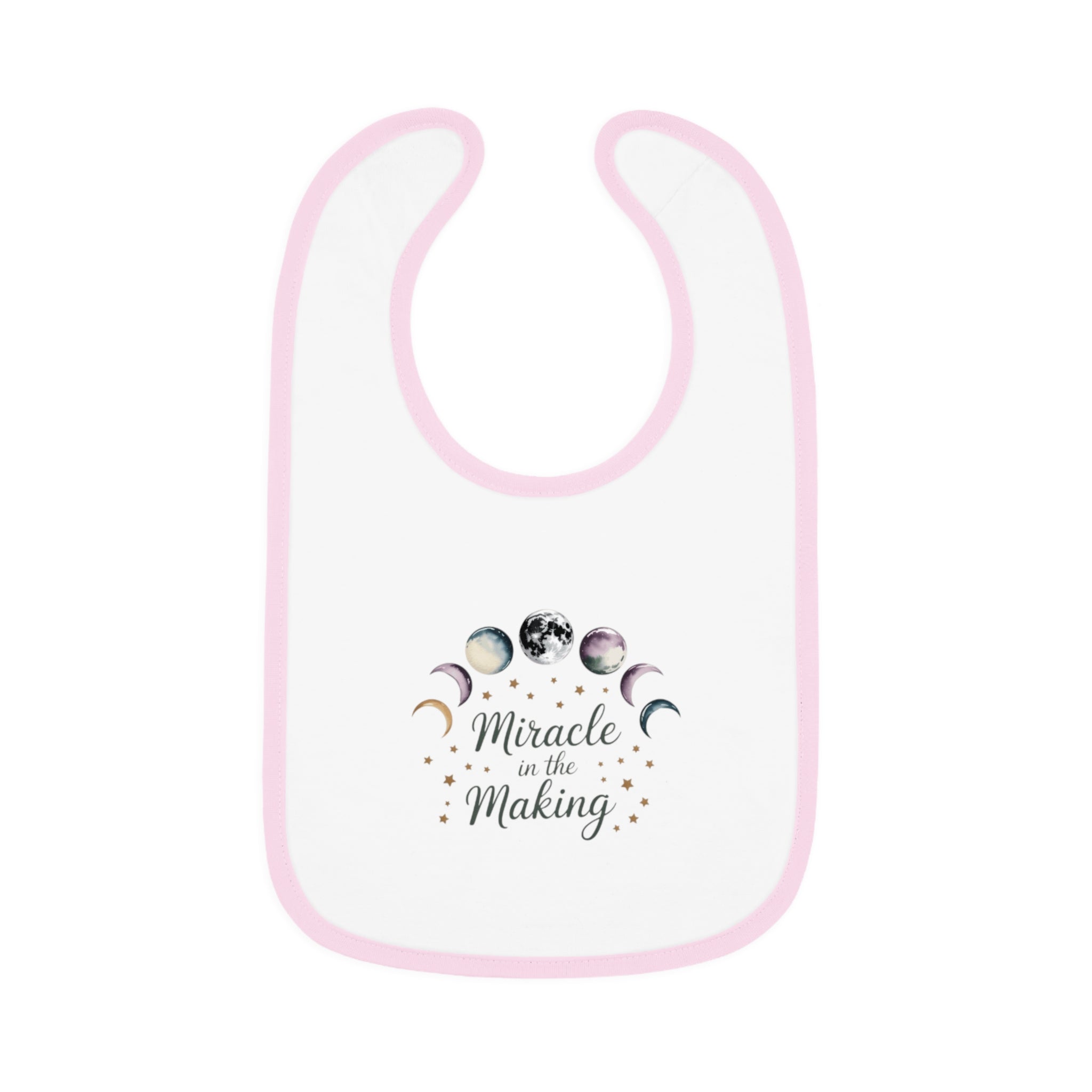 Miracle in the Making Moon Phase Baby Bib - Fertility Journey Celebration