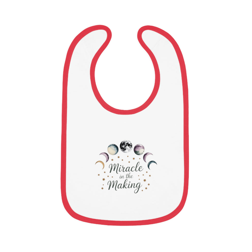 Miracle in the Making Moon Phase Baby Bib - Fertility Journey Celebration