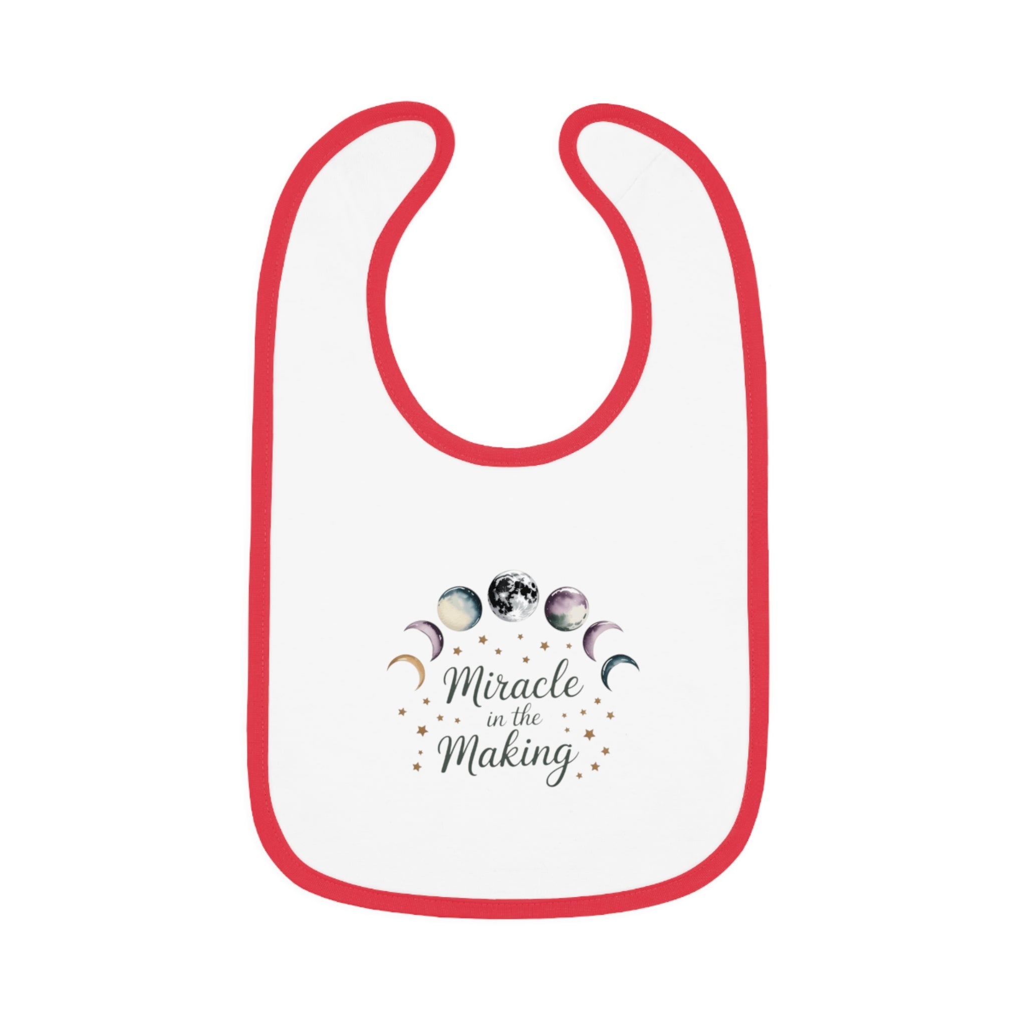 Miracle in the Making Moon Phase Baby Bib - Fertility Journey Celebration