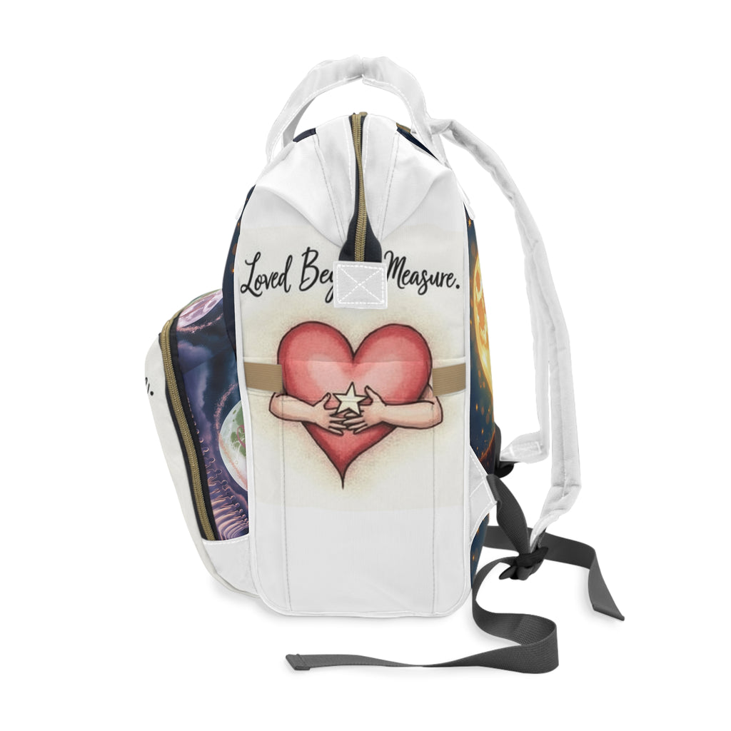 Diaper Backpack - Loved Beyond Measure Heart and Star Design