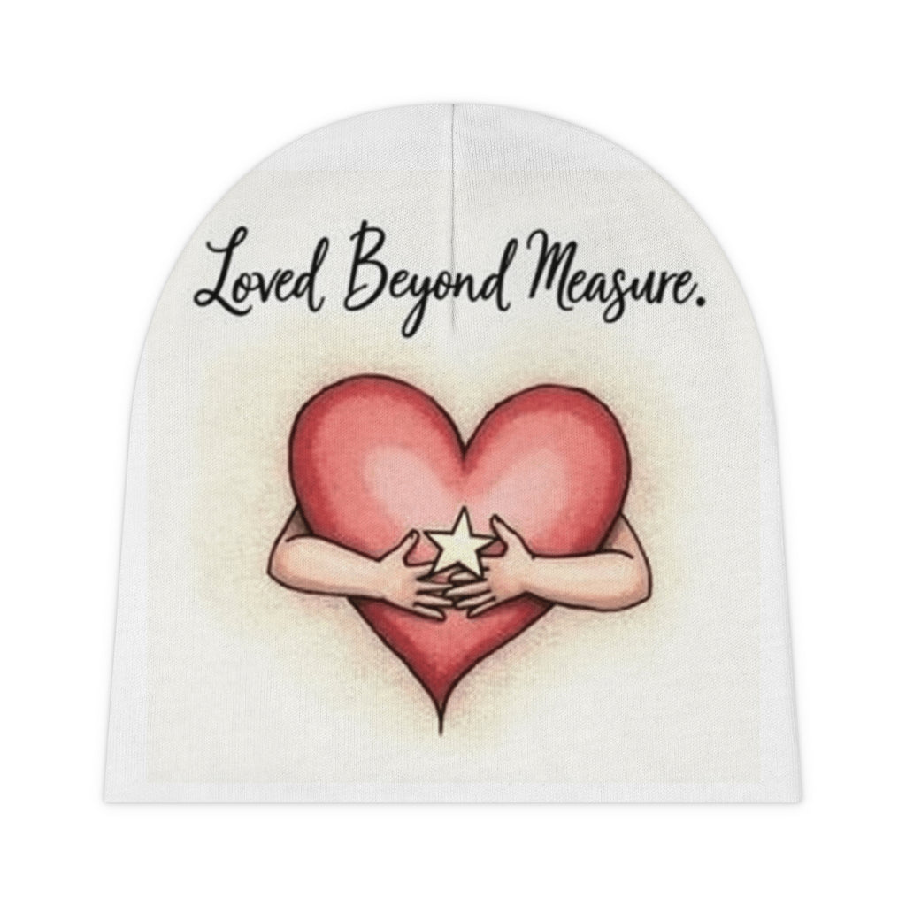 Baby Beanie - Loved Beyond Measure Heart and Star Design