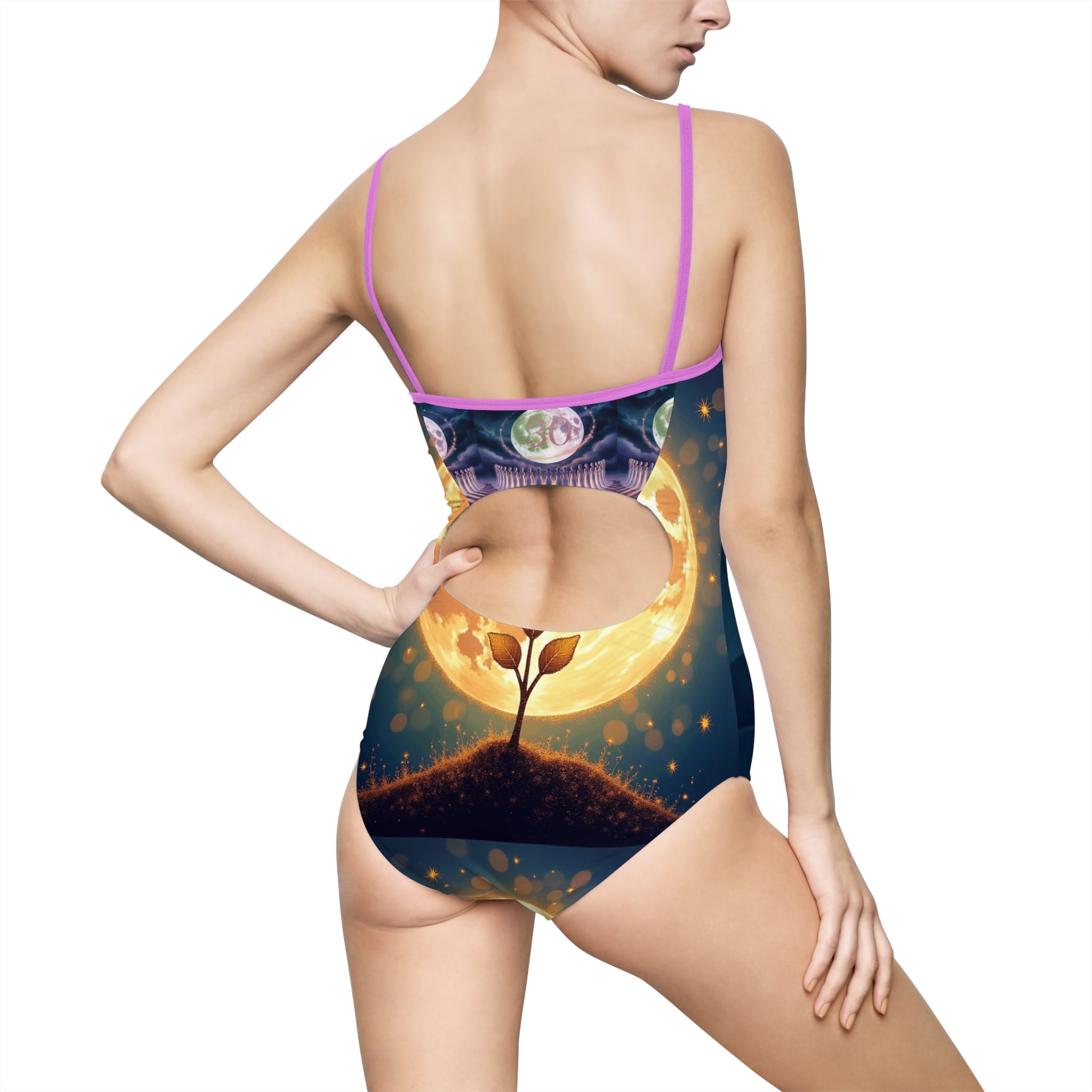 Serene Journey Women's One-Piece Swimsuit, Swimwear, Beachwear, Gift for Her, Inspirational Swim Suit, Summer Style